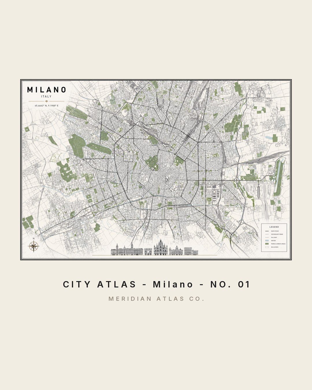 Featured plate: Milano, City Atlas No. 01