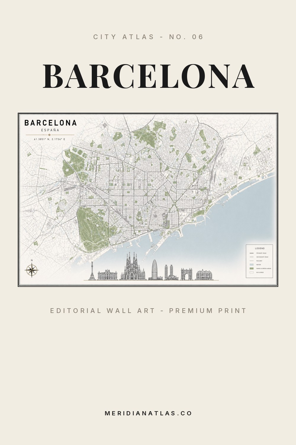 BARCELONA map print - City Atlas No. 06