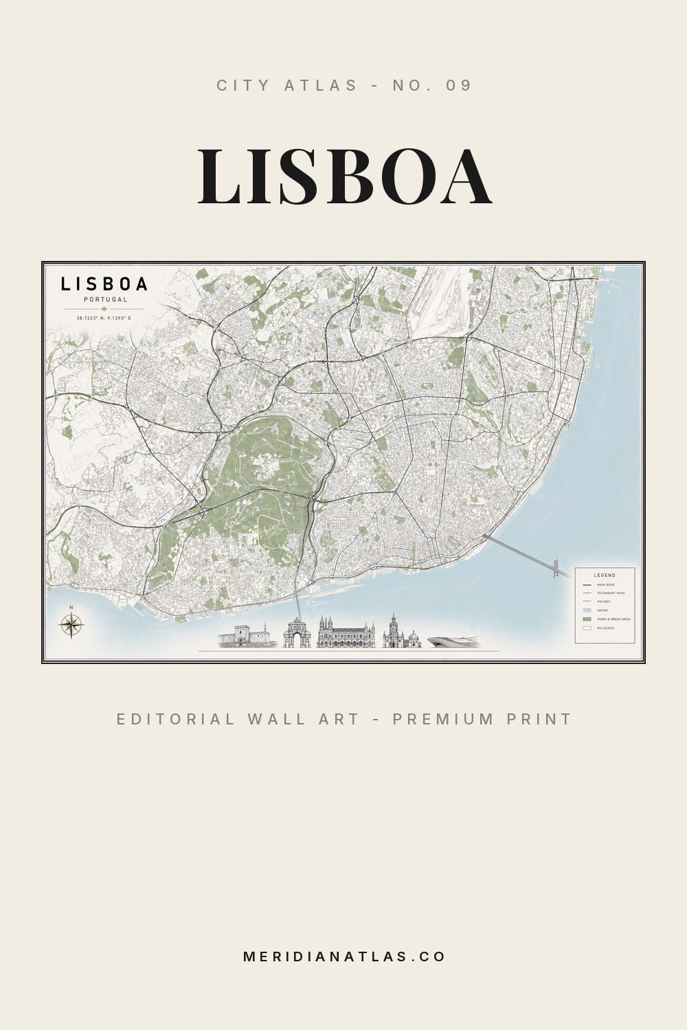 LISBOA map print - City Atlas No. 09