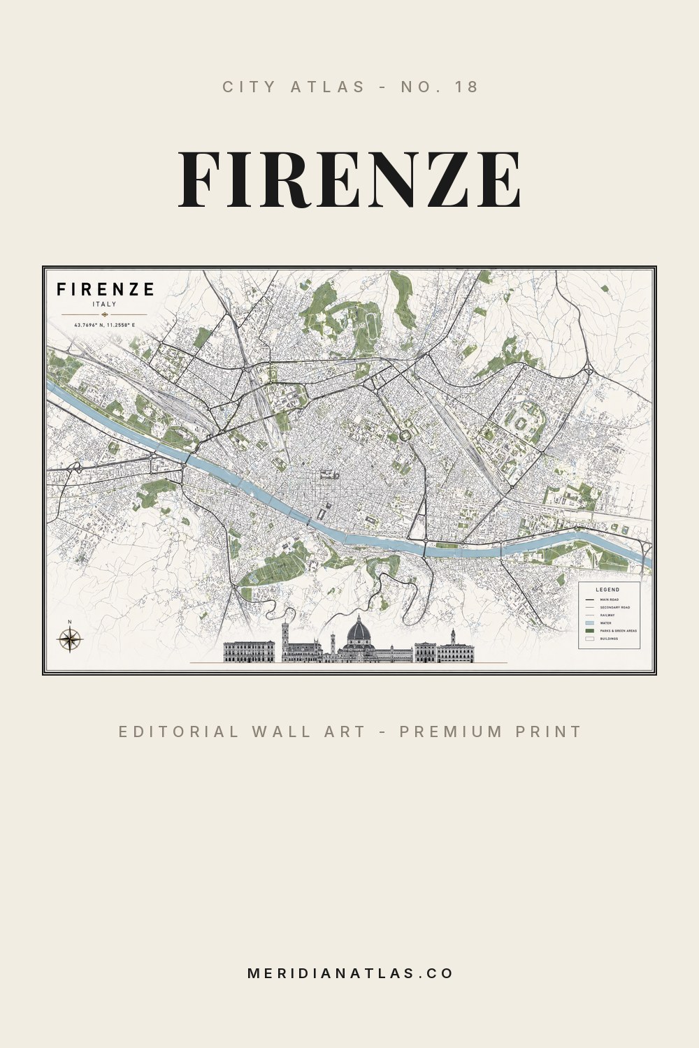 FIRENZE map print - City Atlas No. 18